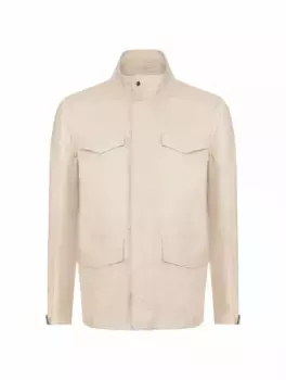 Хлопковая куртка с логотипом Herno, серый