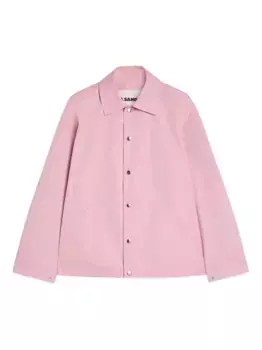 Хлопковая куртка с логотипом JIL SANDER, розовый