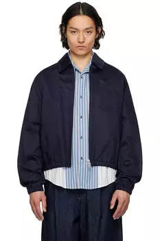 Хлопковая куртка с молнией Ami de Coeur Ami Paris, синий