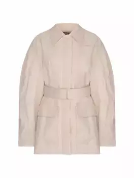 Хлопковая куртка с поясом Jacquemus, бежевый