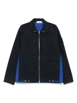 Хлопковая куртка Stone Island, синий