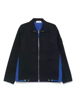 Хлопковая куртка Stone Island, синий
