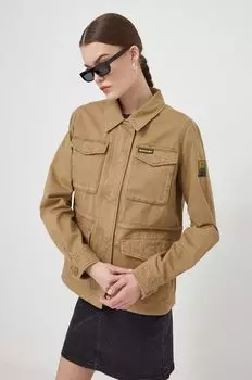 Хлопковая куртка Superdry, зеленый