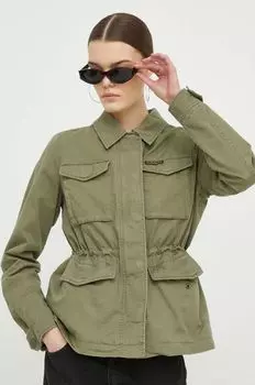 Хлопковая куртка Superdry, зеленый