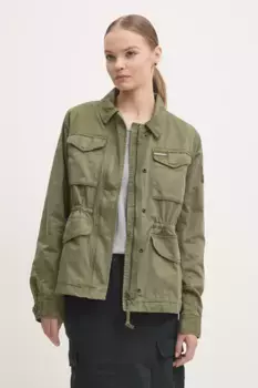Хлопковая куртка Superdry, зеленый