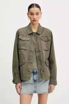Хлопковая куртка Superdry, зеленый