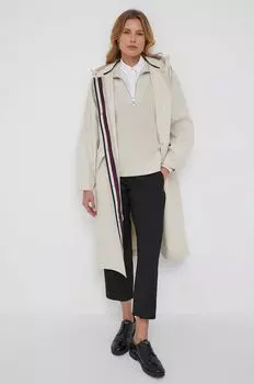 Хлопковая куртка Tommy Hilfiger, бежевый