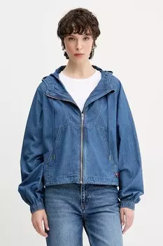 Хлопковая куртка Tommy Jeans, темно-синий
