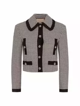Хлопковая куртка в клетку Gucci, мультиколор