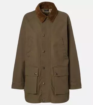 Хлопковая куртка в стиле милитари из твила Polo Ralph Lauren, оливковый