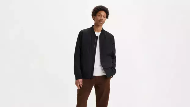 Хлопковая куртка в стиле милитари Levi's, черный
