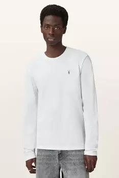 Хлопковая лонгслив BRACE Allsaints, белый