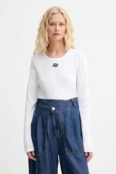 Хлопковая лонгслив POTE Munthe, белый