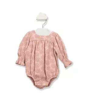 Хлопковая лягушка для девочки с принтом BABID, розовый