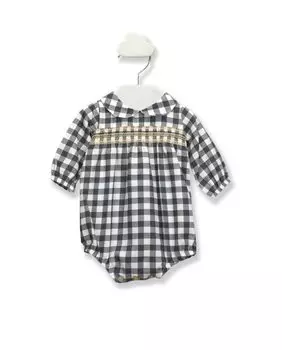 Хлопковая лягушка с клетчатым принтом BABID, черный