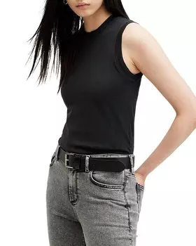 Хлопковая майка ALLSAINTS Imogen, черный
