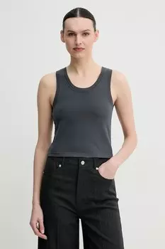 Хлопковая майка American Vintage, серый