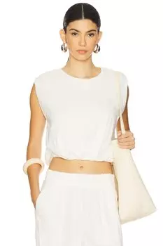 Хлопковая майка без рукавов Good American, cloud white001