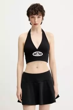 Хлопковая майка Campus V Top Adidas Originals, черный