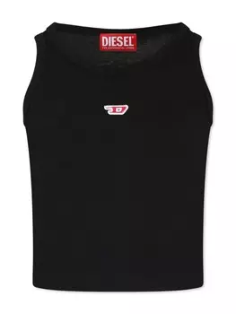 Хлопковая майка Diesel Kids, черный