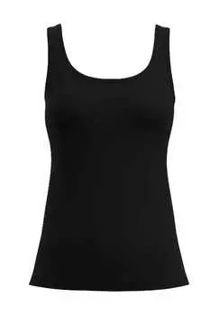 Хлопковая майка Essentials с круглым вырезом Calida, черный