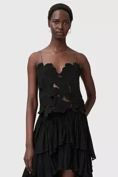 Хлопковая майка FLORA Allsaints, черный