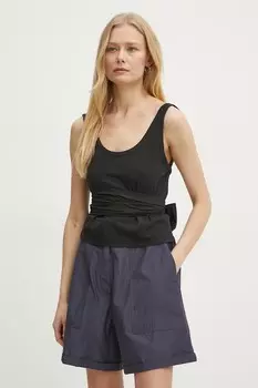 Хлопковая майка Forte Forte, черный