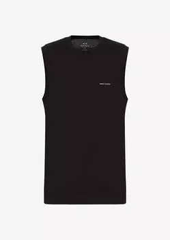 Хлопковая майка из джерси Armani Exchange, черный