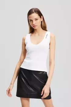 Хлопковая майка Karl Lagerfeld, белый