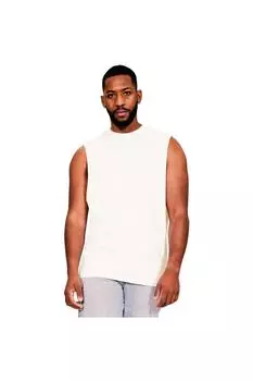 Хлопковая майка кольцевого прядения с прорезями для рук Casual Classics, коричневый