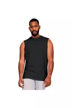 Хлопковая майка кольцевого прядения с прорезями для рук Casual Classics, черный