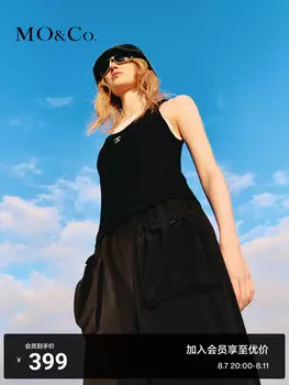 Хлопковая майка Moco с открытой спиной-борцовкой, черный