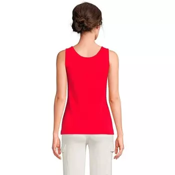 Хлопковая майка Petite Lands' End с круглым вырезом, цвет Island Turquoise