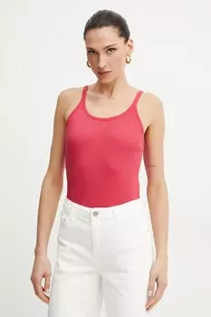 Хлопковая майка Pinko, розовый