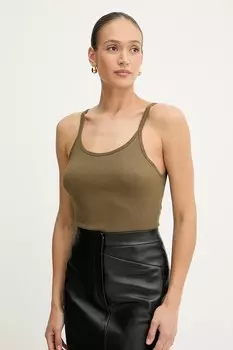 Хлопковая майка Pinko, зеленый