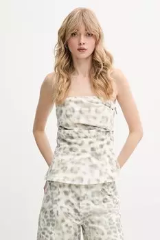 Хлопковая майка Rotate, бежевый