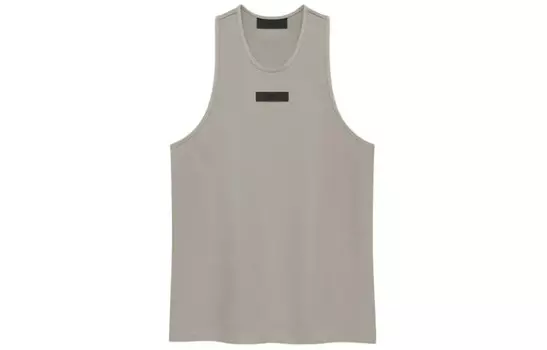 Хлопковая майка с аппликацией логотипа Fear Of God Essentials, цвет Seal