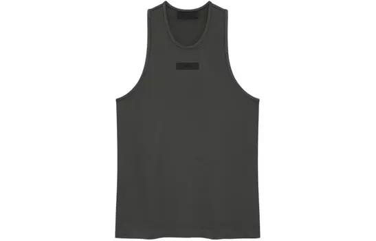 Хлопковая майка с аппликацией логотипа Fear Of God Essentials, черный