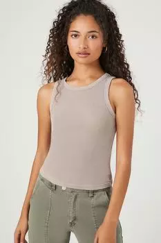 Хлопковая майка с минеральной стиркой Forever 21