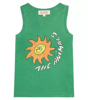 Хлопковая майка с принтом The Animals Observatory, зеленый