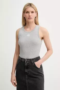 Хлопковая майка Tezza Munthe, серый