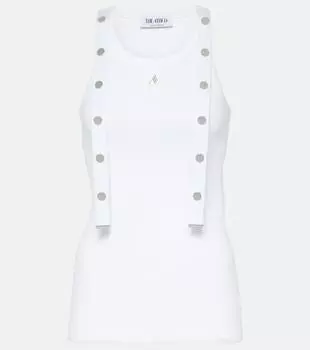 Хлопковая майка The Attico, белый