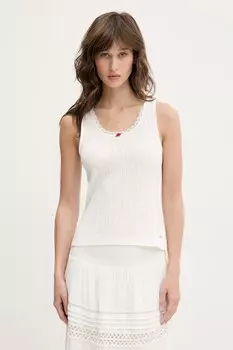 Хлопковая майка Tommy Jeans, белый