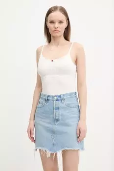 Хлопковая майка Tommy Jeans, белый