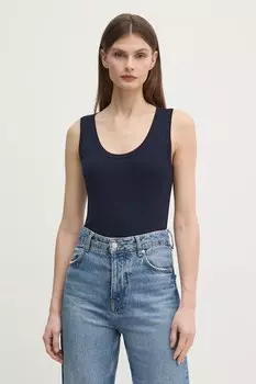 Хлопковая майка United Colors Of Benetton, темно-синий