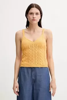 Хлопковая майка United Colors Of Benetton, желтый