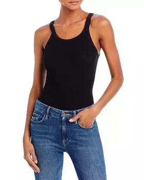 Майка женская RE/DONE в рубчик хлопковая, черный