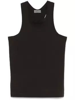 Хлопковая майка Yohji Yamamoto, коричневый