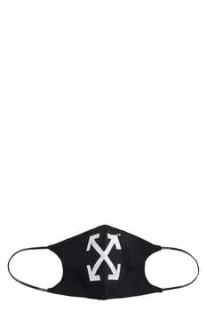 Хлопковая маска с логотипом Off-White, черный