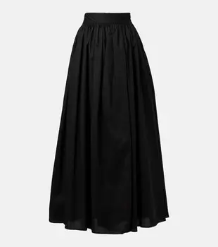 Хлопковая макси-юбка Adriana Degreas, черный